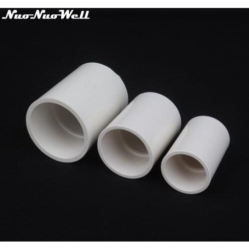 2pcs PVC NuoNuoWell 20mm 25mm 32mm 40mm Equal Straight Connector for Garden Irrigation Aquarium Water Tank Water Pipe Supplies