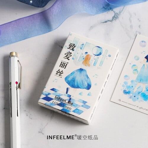 28 Sheets/Set Lovely Alice Girl Lomo Postcard/Greeting Card/Birthday Letter Envelope Gift Card Message Card