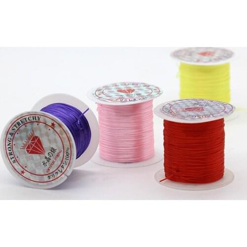 2p 1mm color DIY Crystal Beading Stretch Cord for Diy Bracelet Necklace jewelry Elastic Thread Rope jewelry making Accessories