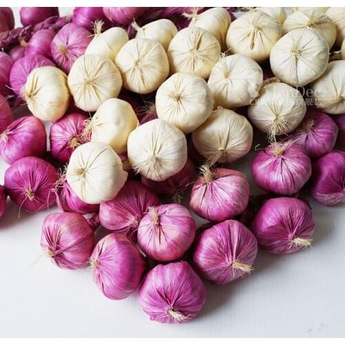 6PCS Lifelike Artificial Garlic Lifelike Simulation Vegetable Fake Vegetable Photography Props Home Decoration Supplies