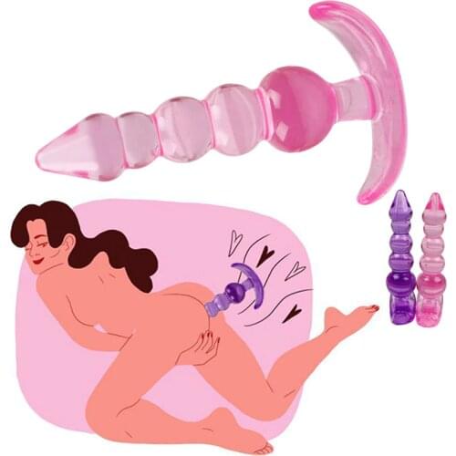 Jelly Anal Bead Soft Butt Plug Silicone Dildo Sex Toys For Woman Men Couples Prostate Massage Gay Anal Dilation Adult Buttplug