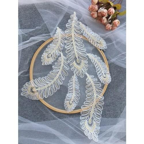 Applique-Fabric Dress Car Bone Fabric-Apparel Flower-Neckline-Collar Lace Sewing-On Home Textiles