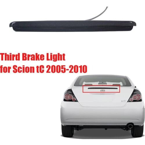 Car Motoring Full LED Third Tail Brake Light Smoked for Toyato Scion TC 2005-2010 81570-21100 3BL-STC04-LED-SM