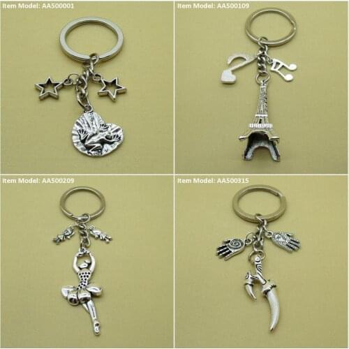 Keychain Keyring Prince Frog Star Pentagram Tower Eiffel Paris Note Musical Music Dancing Dancer Ballet Girl Little Talon Claw