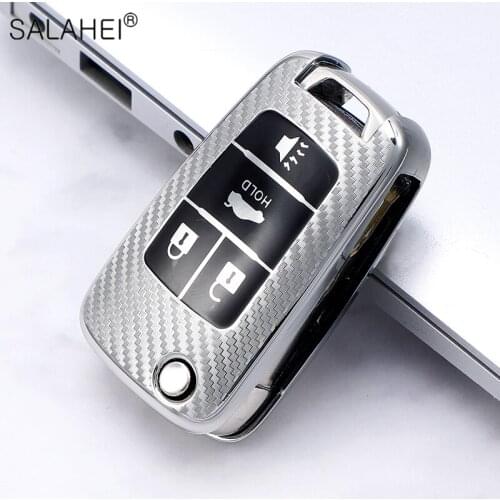 TPU Carbon Fiber Car Key Case For Chevrolet VAUXHALL OPEL Astra J Zafira C Mokka 4 Buttons Biuck Holder Full Cover Accessories