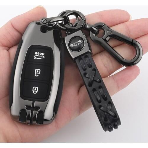 Zinc Alloy Car Key Cover Case Protect For Hyundai i30 Ix35 Kona Encino Solaris Azera Grandeur Ig Accent Santa Fe TM