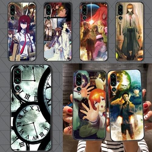 Steins Gate Anime Phone case For Huawei P Mate P10 P20 P30 P40 10 20 Smart Z Pro Lite 2019 black tpu back pretty cell cover art