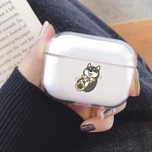 Black Shiba Inu Cover For AirPods Pro 3 Air Pods Case Earphone Accessories TPU Protector Airpods3 Case