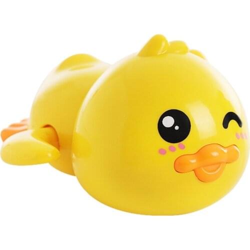 BPA-Free Bathtub Toy Outdoor Water Play Floating Duck Mini Cartoon Model Educational Clockwork Bath Toy Wind-up for Baby