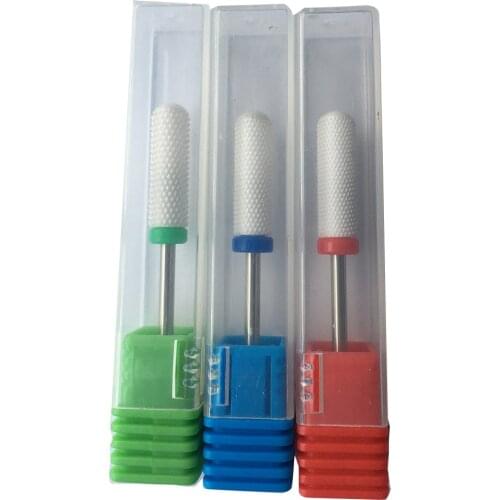 Ceramic Nail Drill Bit Electric Dental Lab Rotary Bits Milling Cutter Cuticle Remover Nail Burr Polishing Art Tools