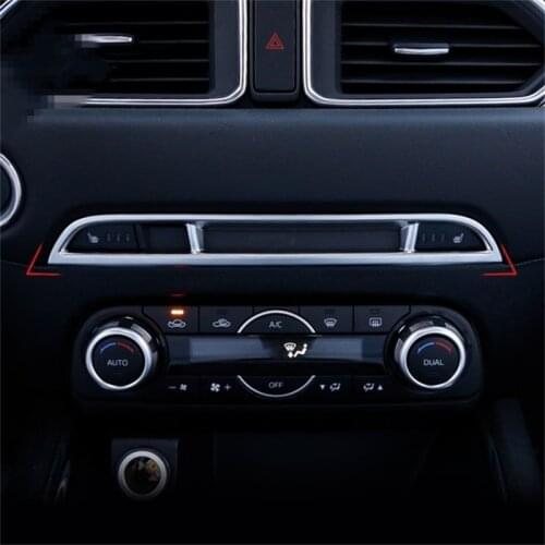 Car Seat Heating Switch Buttons Cover Frame Panel Trim For Mazda CX-5 CX5 2017 2018 ABS Carbon Fibre Car Styling Accessories