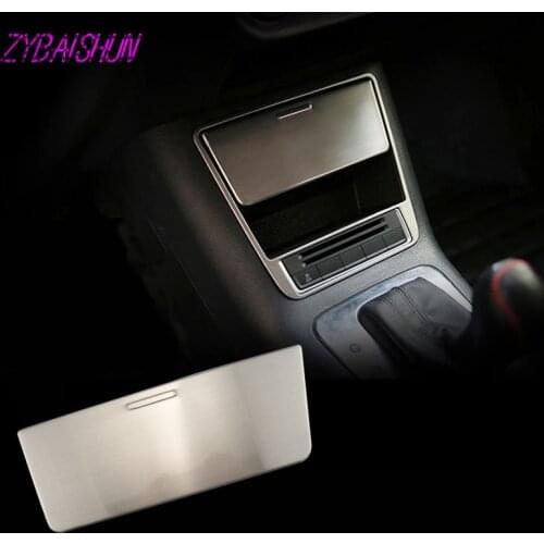 ZYBAISHUN Storage Box Frame Sticker Decoration Stainless Steel Accessories for Car Volkswagen VW Tiguan 2010-2015
