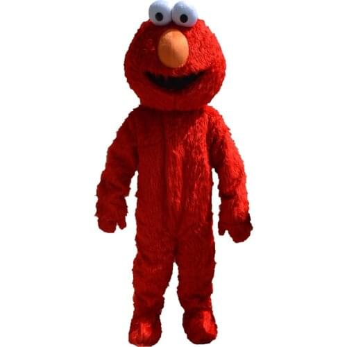 Elmo costumes for adults elmo mascot costume elmo mascot adult clothing sales high quality Long Fur Elmo Mascot Costume