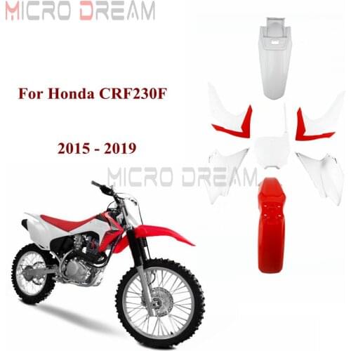 For Honda CRF230F 2015-2019 CRF Motorcycle Body Fairing Kit Front Rear Fender Radiator Shrouds Side Panels Front Number Plate