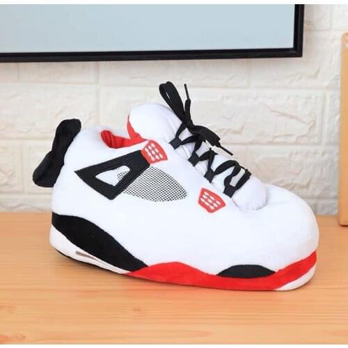 Womens Men Winter Cotton Shoes Cute Cartoon Animal Warm Home Plush Shoes Woman Male Foam Sneakers Bread Fat Slippers Size 36-44