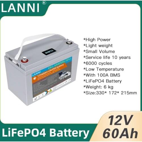 12.8v 60ah Lithium Iron Phosphate LiFePO4 Battery For Solar Storage And Off Grid Applications