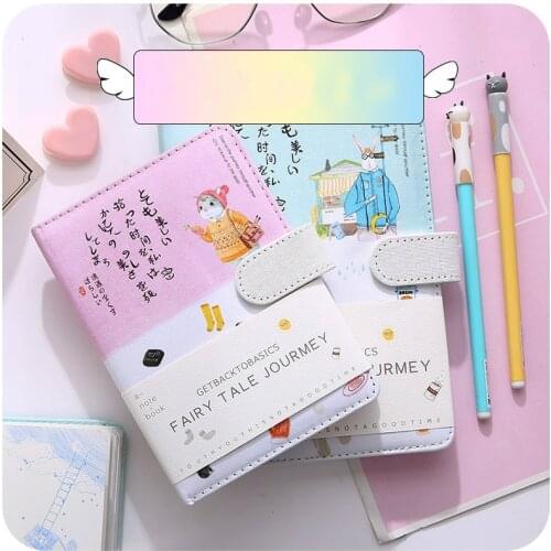 Kawaii Animal Notebook Cute Planner Colorful Cartoon Inners Soft Cover Note Pad Diary School Supplies Agenda 2021 Journal