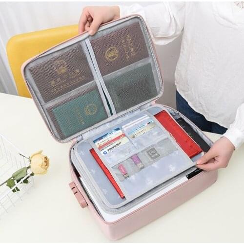 Multifunctional Document Storage Bag Weekend Travel Certificate File Organizer Briefcase Tickets Passport Pouch Accessories Item