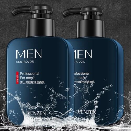 Venzen Mens Skin Oil-Control Facial Cleanser Clean and Refreshing Mild Oil-Control Mens Facial Cleanser Skin Care Products