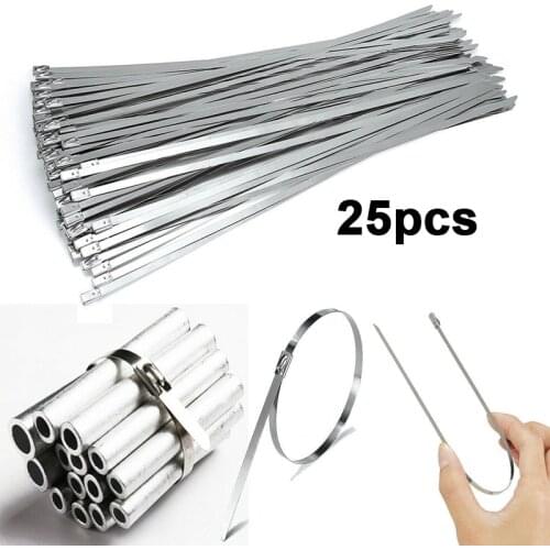 4.6x150mm Stainless Steel Cable Ties Set Heavy Duty Organizador Cables Large Zip Ties Self-Locking Heat Corrosion Resistance