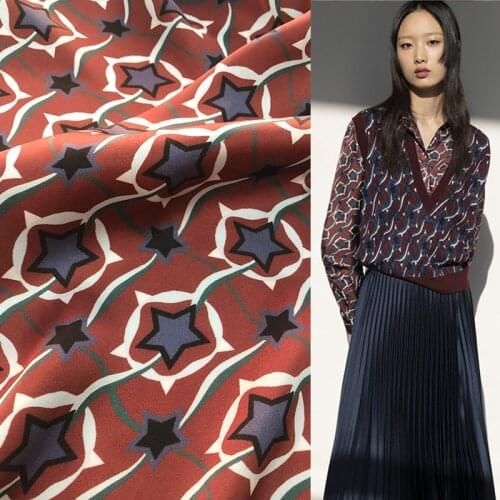 Non-stretch Satin Printed Womens Clothing Fabric Soft Fashion Shirt Fabrics Cloth for Dress by the Meter Alibaba Express