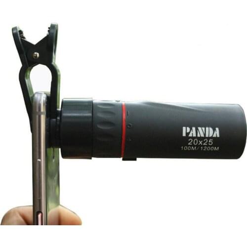 New 20x25mm Outdoor Monocular Telescope with mobile phone Camera Handset Clip Mount Photograph videotape Telescope for Children
