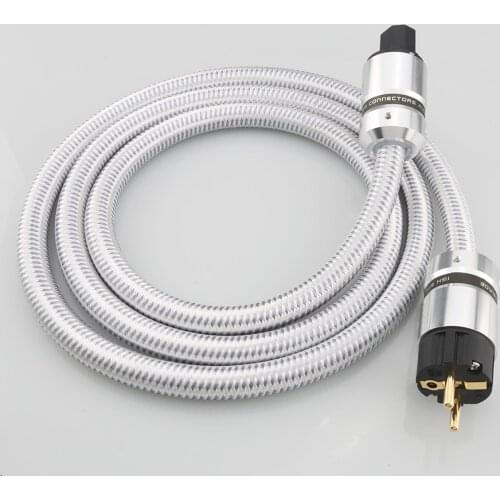 P114 OFC Copper HiFi Schuko Mains Power Cable ,EU /US Plug for Subwoofer AC Power Cable, Amplifier, DV/AV audio power cable