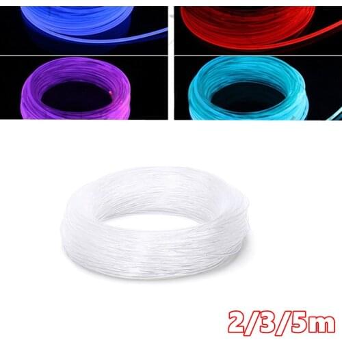 PMMA 2/3/5M Side Glow Optical Fiber Cable 1.5/2/3/4mm Diameter Car Optic Cable Ceiling Lighting Bright Party Light Decoration