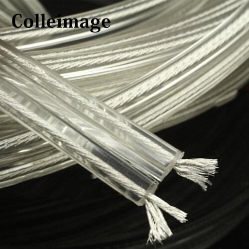Colleimage Hifi Audio 6N OFC Silver Plated Power Cable Bulk Cable for AMP DVD CD VCD silver Cable Audio Cable