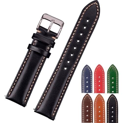 EACHE Tanned Calfskin Leather Watch Straps Band With Quick Release