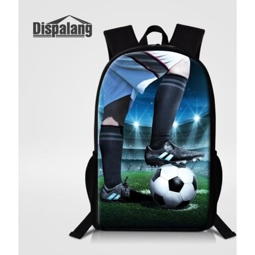 Dispalang Cool Footballs Printing Backpacks 3D Basketballs Mens Travel Shoulder Bags Children School Bag Boys Bagpack Sac A Dos