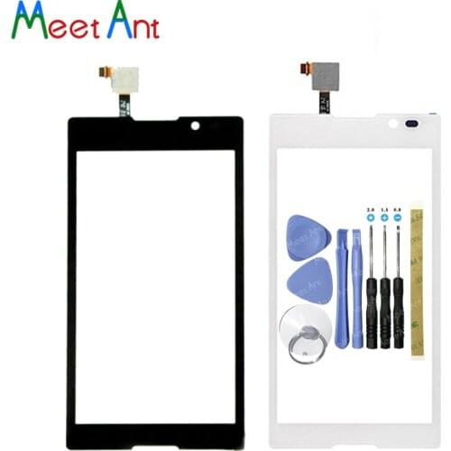 High Quality 5.0" For Sony Xperia C S39H C2304 C2305 Touch Screen Digitizer Front Glass Lens Sensor Panel