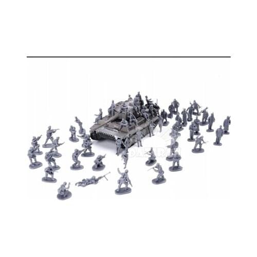 Super mini pvc figure model toy 1:72 Sandpan Soldiers World War II GermanTank Force/ usdesert army 2box/set