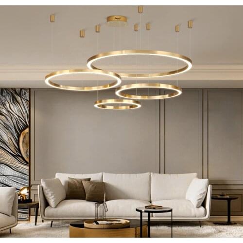 LED Pendant Lamp Loft Hanging Light 40W DIY Kitchen Suspension Acrylic Dining room Foyer Lustre AC85-265V Fixture Dia32/40cm