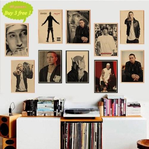 Vintage Singer Eminem Poster Good Quality Painting RetroPoster Kraft Paper For Home Bar Wall Decor