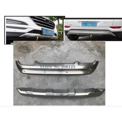 Stainless Steel Car Front / Rear Bumper Protector Guard Skid Plate Guard Bar Trim For Hyundai Tucson 2015 2016 2017 2018