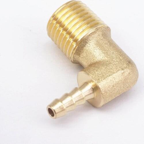 1/4" NPT Male x 3/16" Hose Barbed Tail Elbow Brass Fuel Fittings Connectors Adapters 229 PSI