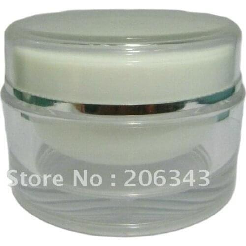 100G acrylic white roundcream bottle, cosmetic container