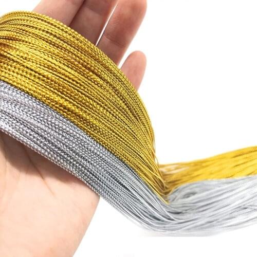 100Meters Gold/Silver Cord Thread Tag Rope for Gift Packing Cord String Strap Clothing Tag Line DIY Bracelet Jewelry Making Tool