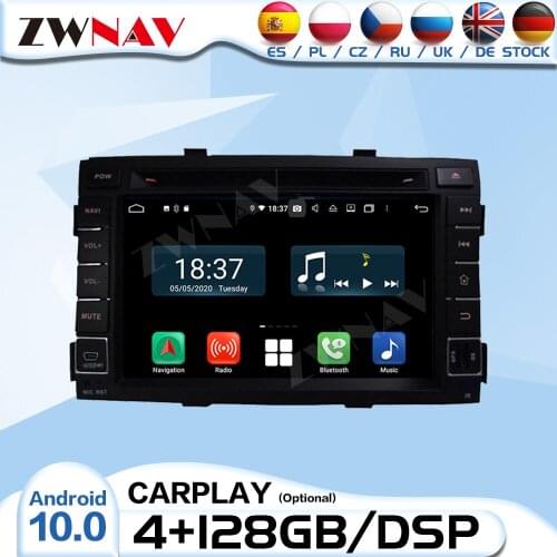 128G DSP Carplay 2 Din Android 10 Radio Receiver For KIA SORENTO 2010 2011 2012 Car Auto Audio Stereo GPS Video Player Head Unit