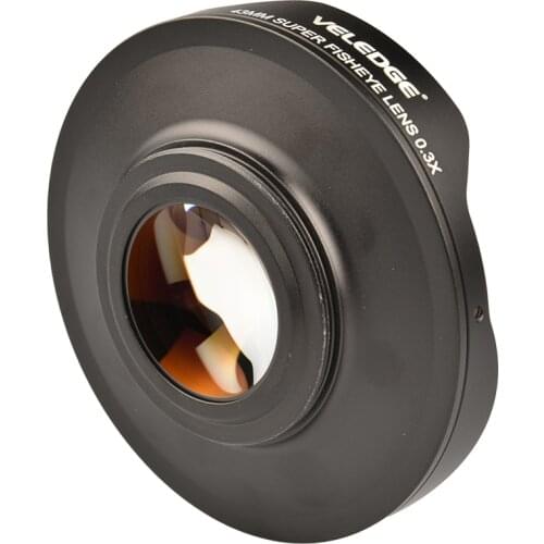 37MM/43MM 0.3X HD Ultra Fisheye Lens Adapter Fisheye Wide Lens Adapter with Hood Only for Video Cameras Camcorders