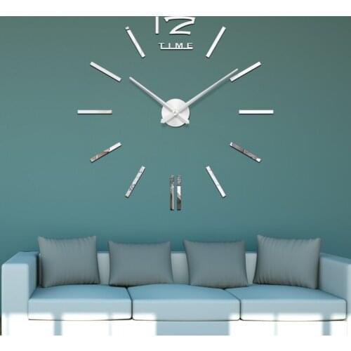 Oversize DIY 3D Mirror Surface Large Number Wall Clock Sticker Home Decor Mirror Living Room Large Art Design Wall Clock