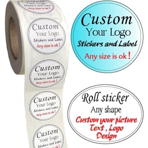 500pcs custom stickers and LOGO wedding stickers design personalized label 3cm-8cm birthday/invitation/gift box stickers/photos