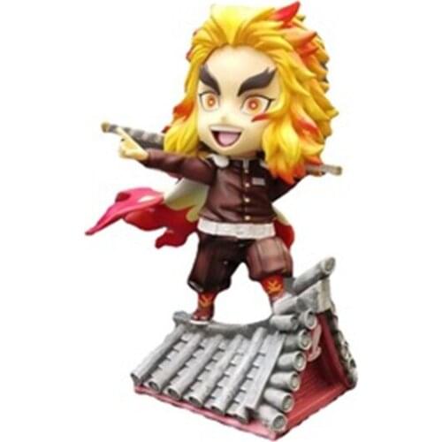 Anime 1/8 Scale Painted Figure Demon Slayer Kisatsutai Battle Version Rengoku Kyoujurou Action PVC Figure Toy Brinquedos 18CM