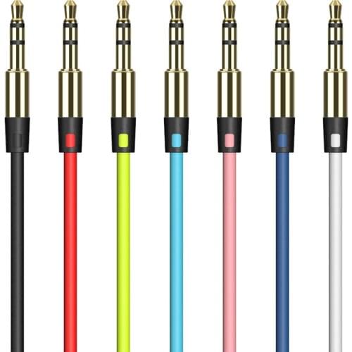 1m Aux Cable Speaker Wire 3.5mm Jack Stereo Audio Cables For Car Headphone Adapter Male to Male 3.5 mm Cord for Xiaomi PC 100pcs
