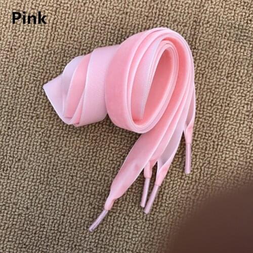 1.6 cm Width Velvet Surface Shoelaces Women Men Black White Blue Colorful Leather Sports Casual Shoes Laces