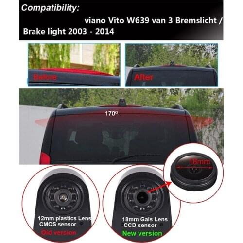 For Mercedes-Benz Vito Viano W639 2003~ 2014 Car Parking 18mm lens Brake Light Reversing Camera Rear View Camera Waterproof