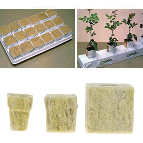 Eco-friendly Rockwool Cube Hydroponic Grow Media Soilless Cultivation Planting Compress Base 5pcs/set