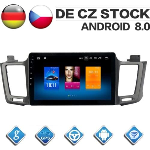 10.2" IPS Screen Android 8.0 for Toyota RAV4 2013 2014 2015 2016 with Octa Core 4GB+32G GPS Navigation DVD Player Car Double Din