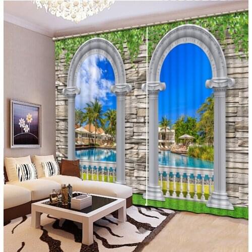 Landscape CURTAINS DOOR CURTAIN 3D Blackout Curtains Living Room Bedroom Hotel Window curtains